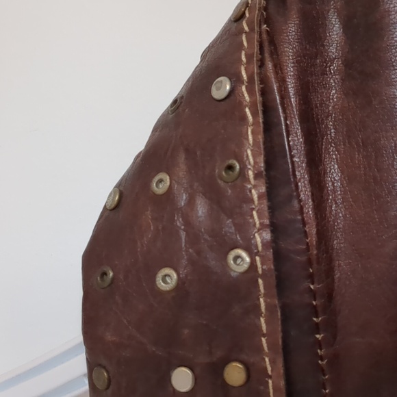Scully Brown Leather and Studded Jacket - Picture 9 of 12